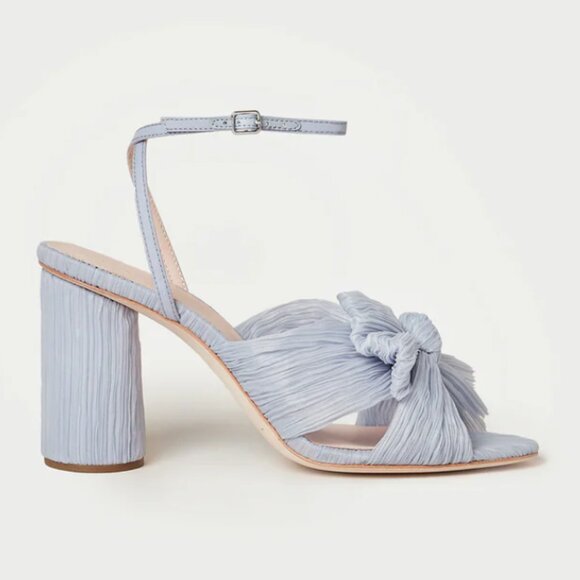 Loeffler Randall Camellia Blue Pleated Bow Heel - Picture 2 of 9